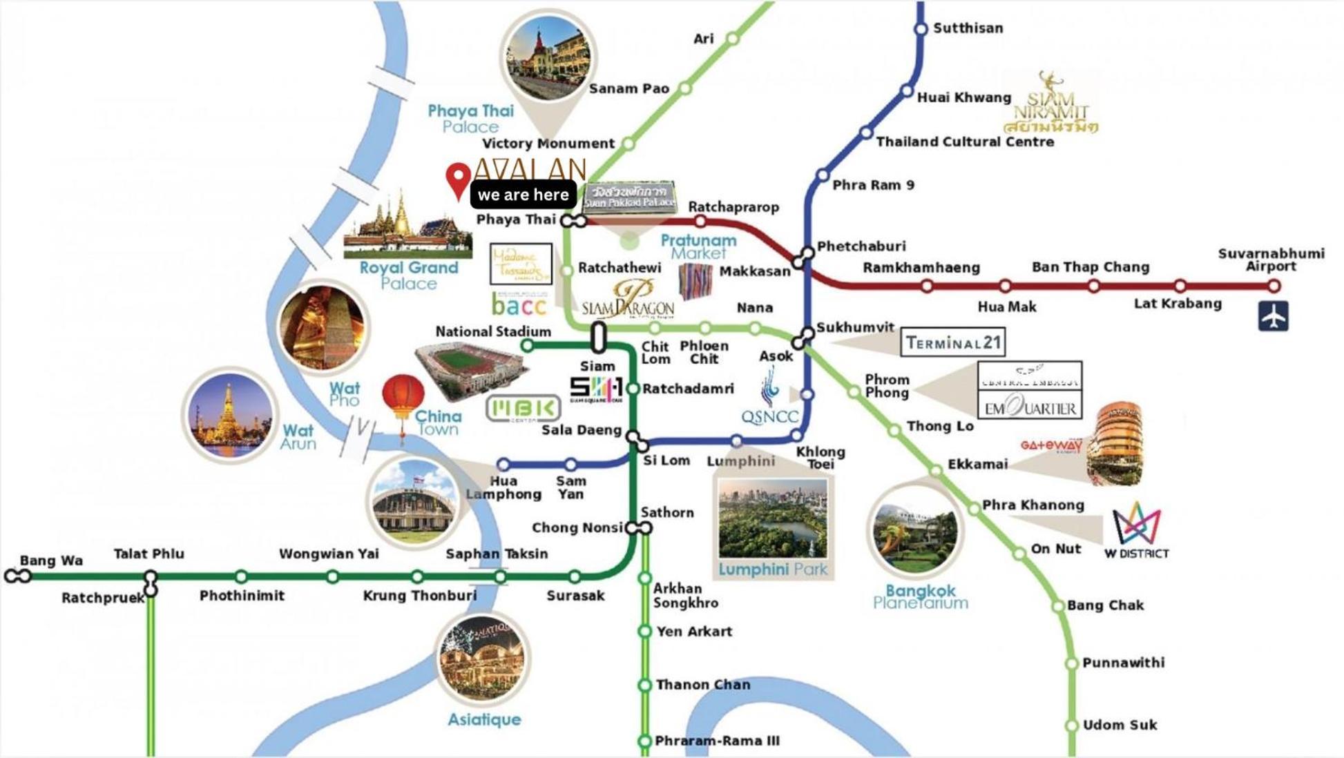 Avalan Phayathai Airport Link Bangkok Bagian luar foto